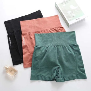 Fashion Women Yoga Shorts Solid Color Tight-fitting Hip Bottom