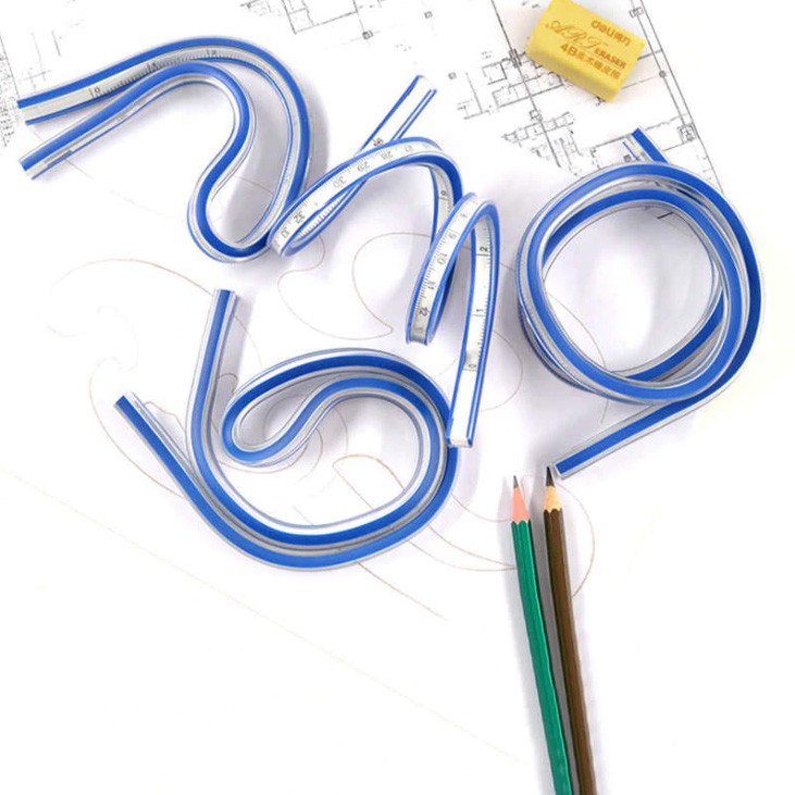 Math Flexible Curve Ruler 40cm / 50cm / 60cm | Shopee Singapore