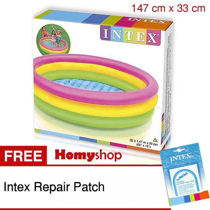 INTEX RAINBOW Swimming Pool / 3 Ring Children's Swimming Pool ...