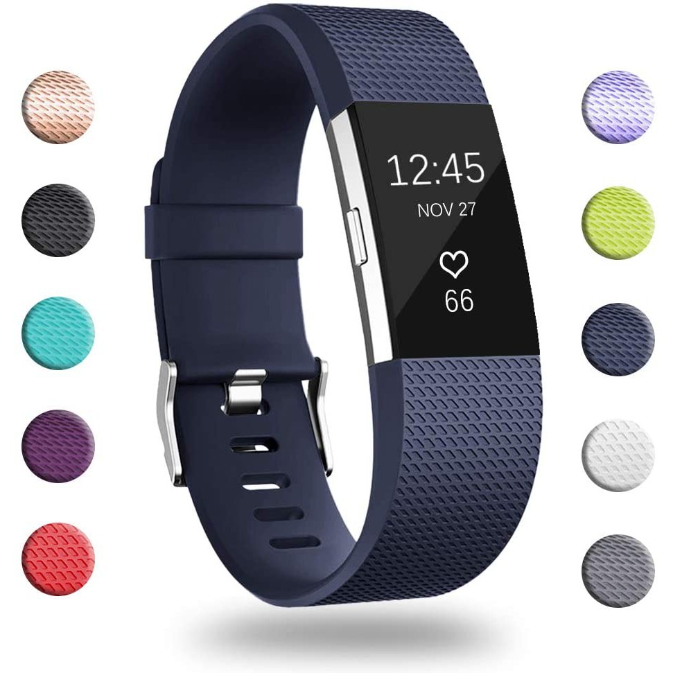 For Fitbit Charge 2 Silicone Replacement Strap Wristband for Women