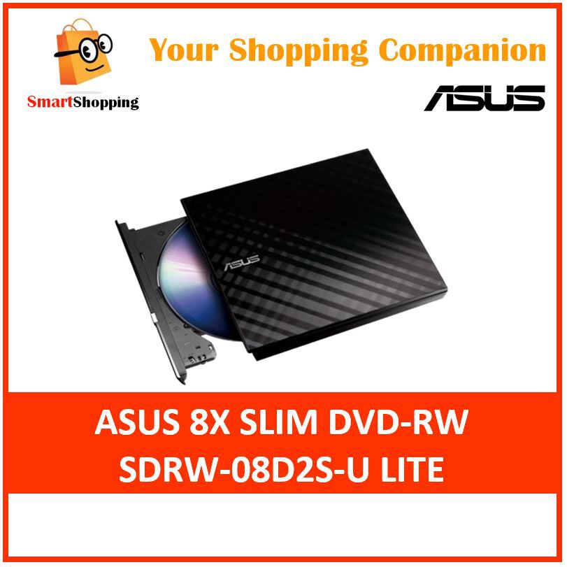 ASUS 8X Drive Slim CD/DVDRW External DVD Writer SDRW08D2SU LITE Ex