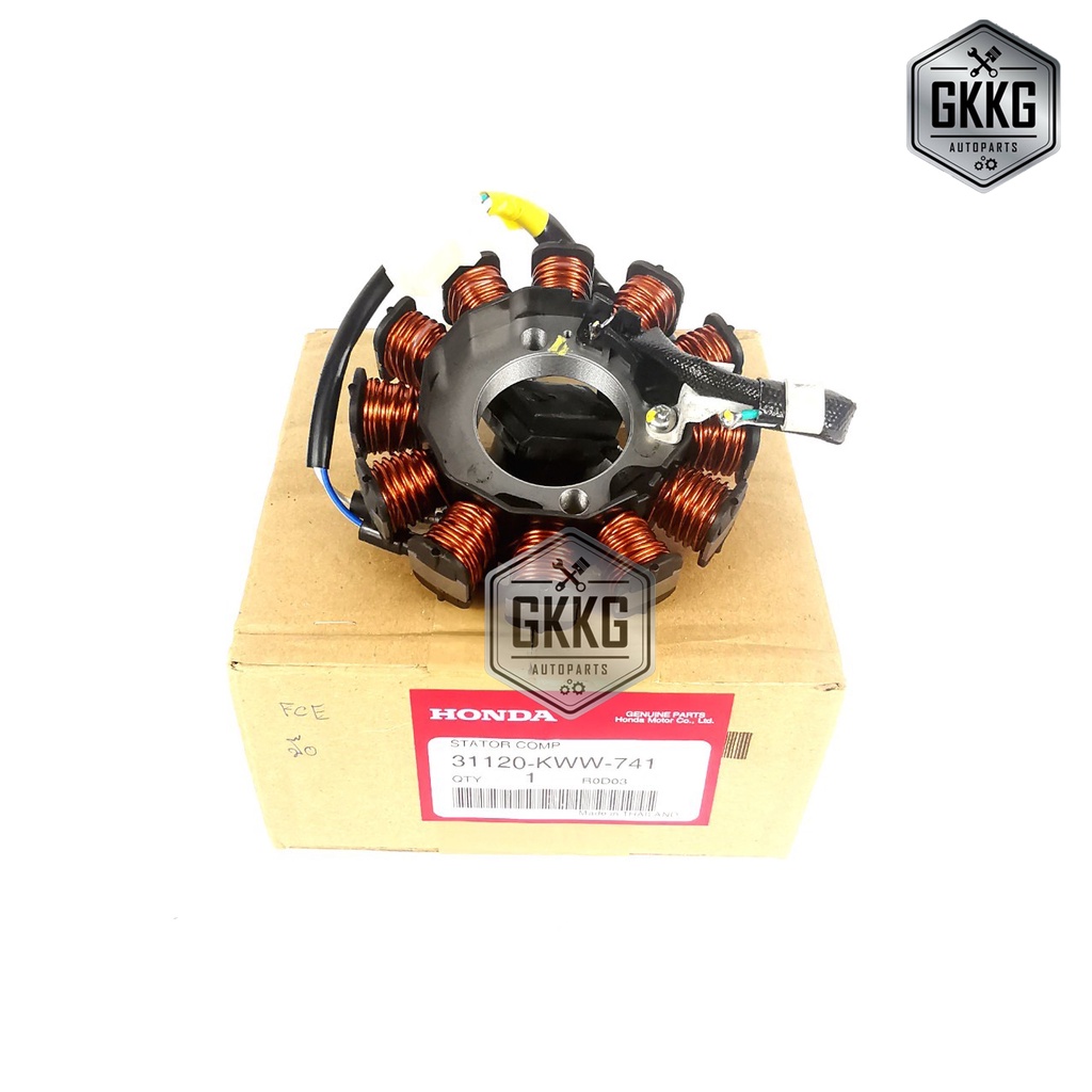 Fin Coil Stator (Hand Start) 100% Original Honda Wave110I (2011-2014 ...