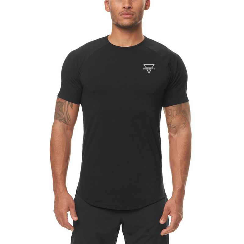 Running Shirt Compression Tight T-Shirt Men Gym Clothing Summer New Fashion Tops Tee Solid Quick Dry Bodybuilding Fitness Tshirt