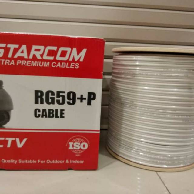 CCTV Cable RG59 + Power Super Premium Cables Starcom (Indoor/ Outdoor ...