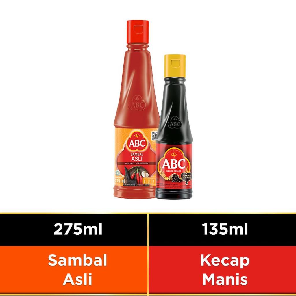 ABC Kecap Manis 135ml & Saus Sambal Asli 275ml - Bundling