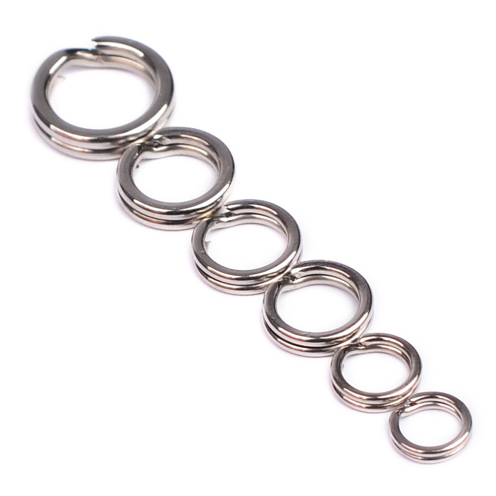 50pcs/lot Stainless Steel Split Rings High Quality Strengthen Solid ...