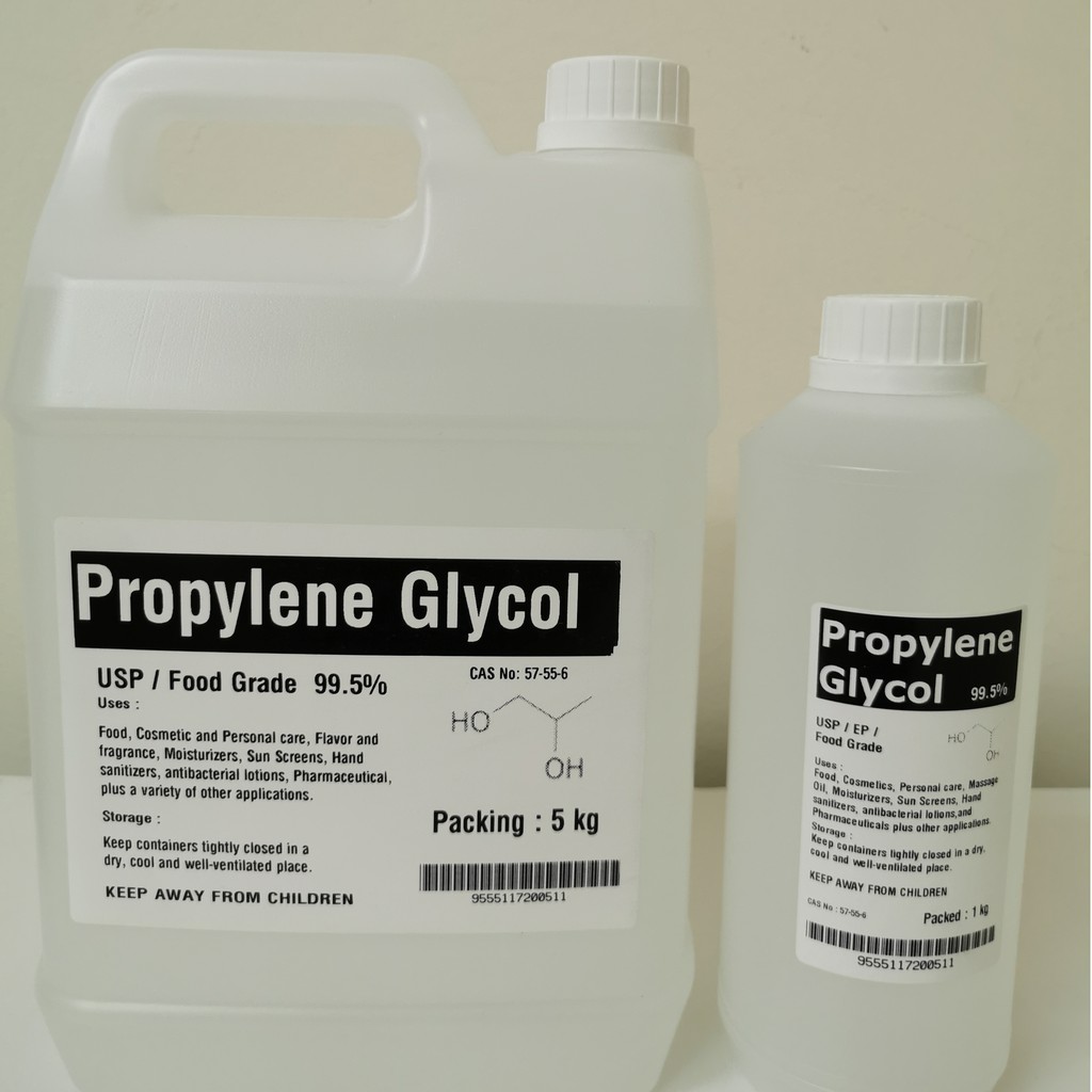 Propylene Glycol USP /100 % Food Safe with Halal Certificate ( 1 kg )
