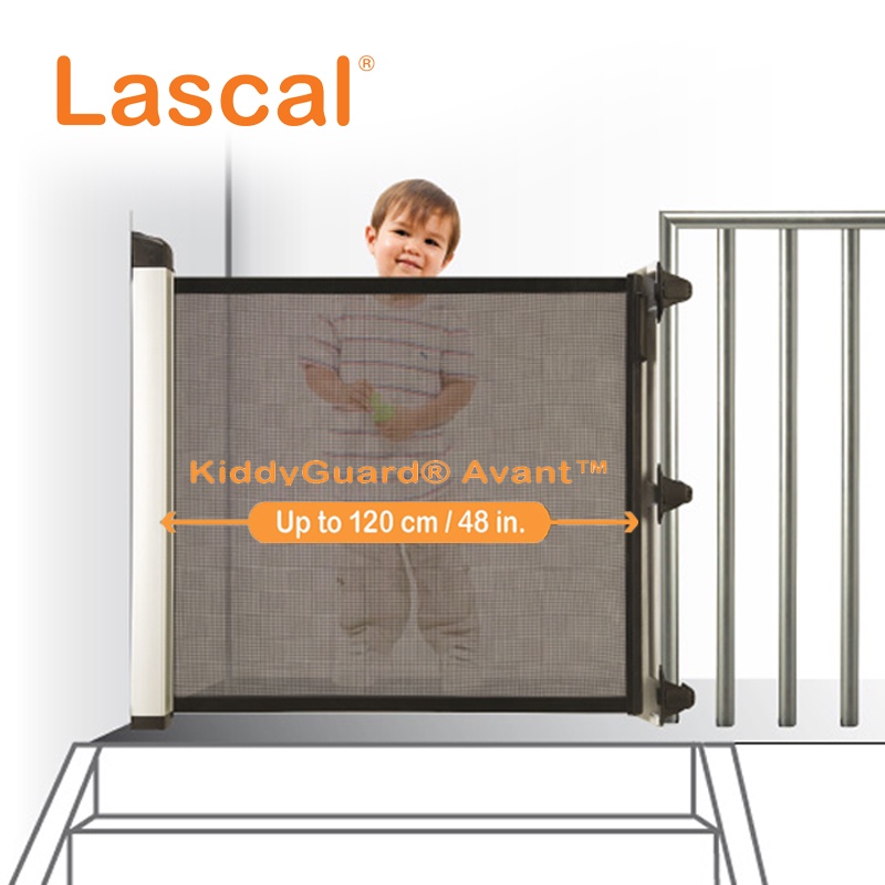 Lascal KiddyGuard Avant Baby Safety Gate 1 Side Wall and 1 Side