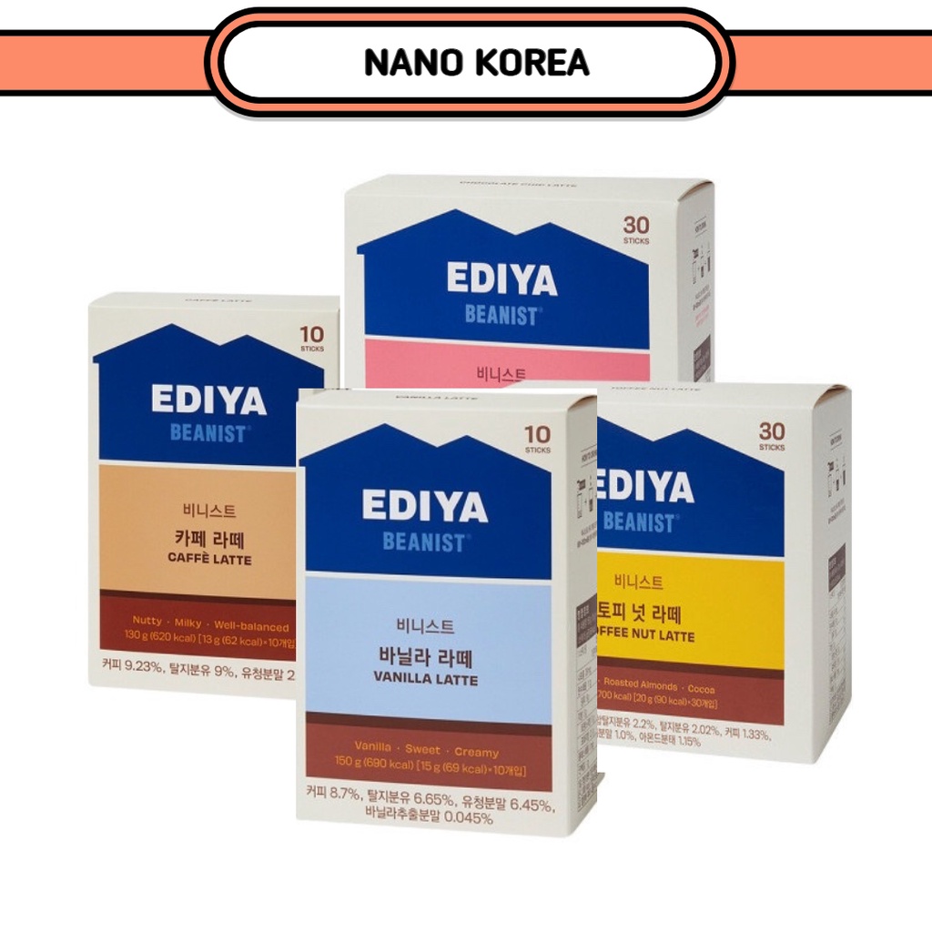[EDIYA] BEANIST Korea Coffee Latte, Korea instant coffee mix / Cafe