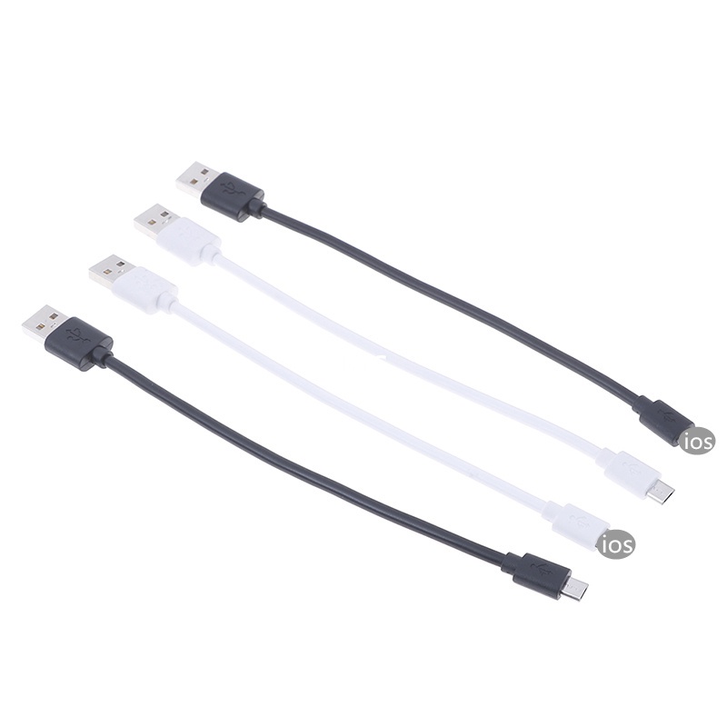 20cm Short Mini Micro USB  for  Iphone Fast Charge Cable Data Cable Charging Cord Black White Type-C 15cm Cable