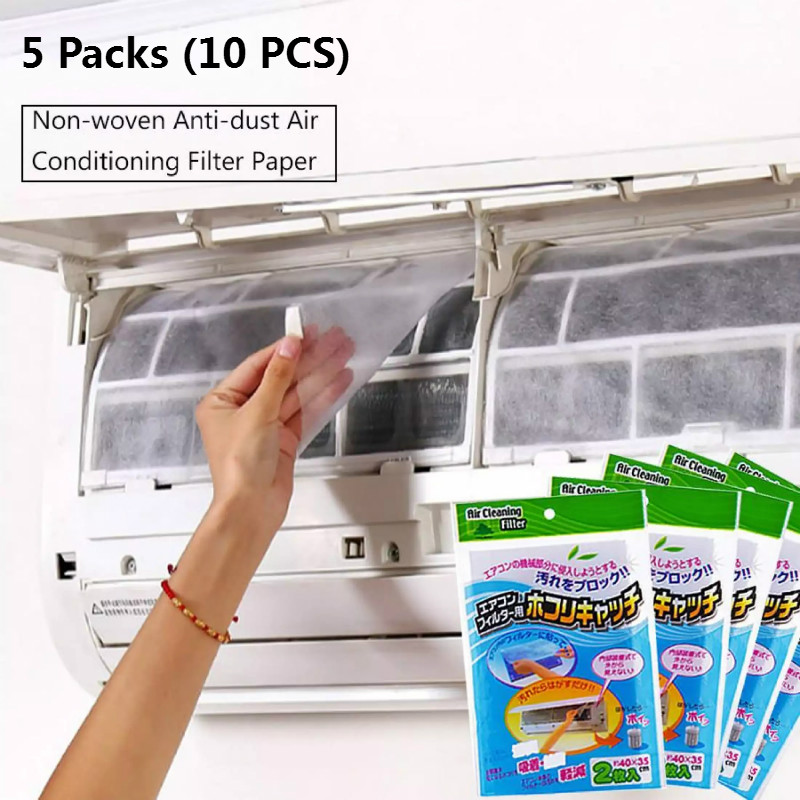 5 Packs Adhesive Nonwoven Antidust Air Conditioner Conditioning
