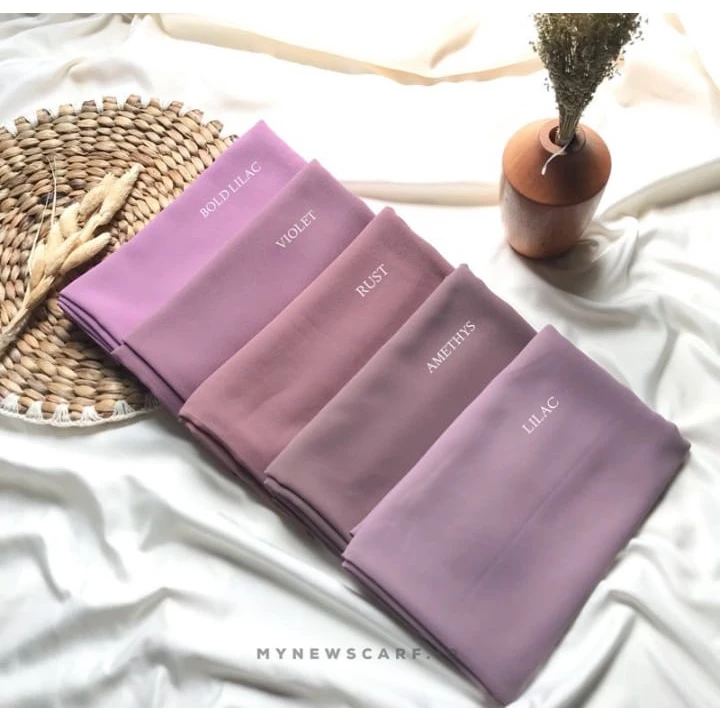 Pashmina Diamond Polos Seri 4 / Hijab Pashmina - Gambar 3