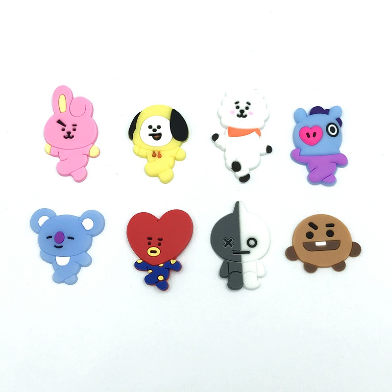 Cartoon Bt21 jibitz Charm Bts croc Pins Kpop Jibitz croc Accessories
