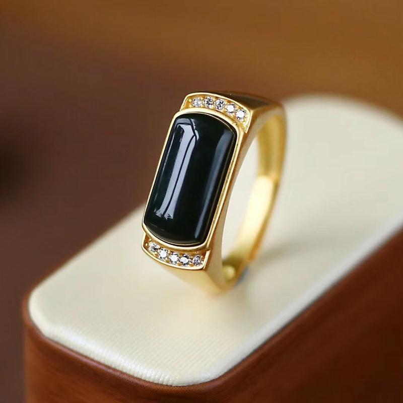 Mens hot sale jade ring