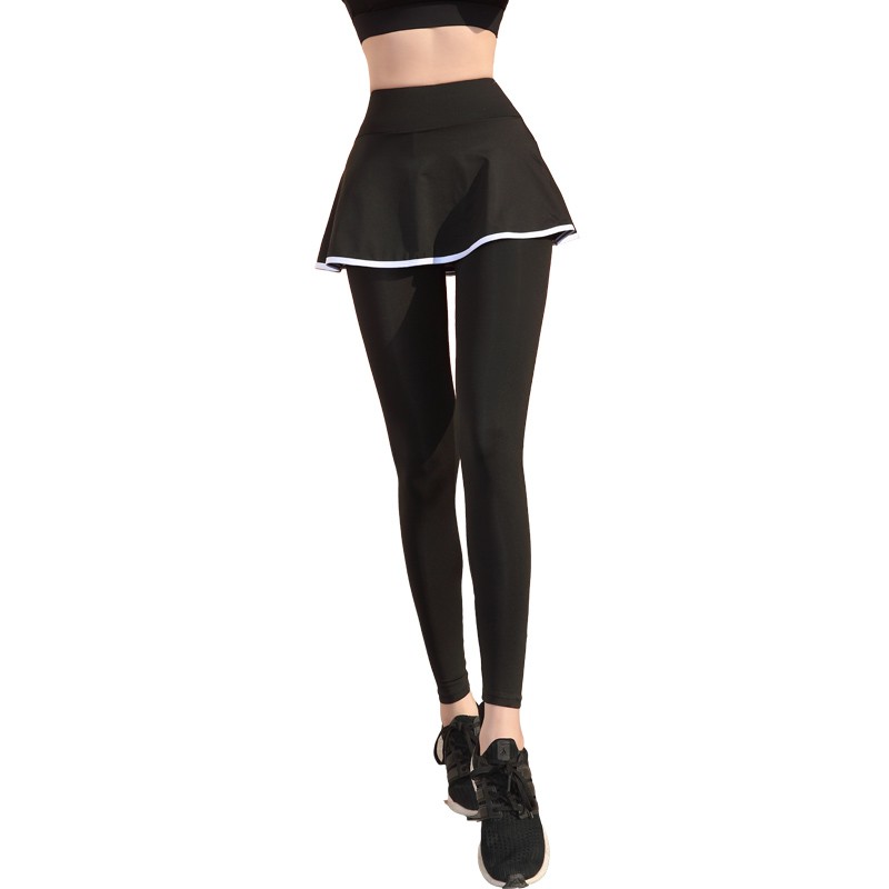 Sports Skort Yoga Fitness Golf Tennis Running Underneath Short Skirt with  Long Leggings Women's High Waist Speed Dry Pants