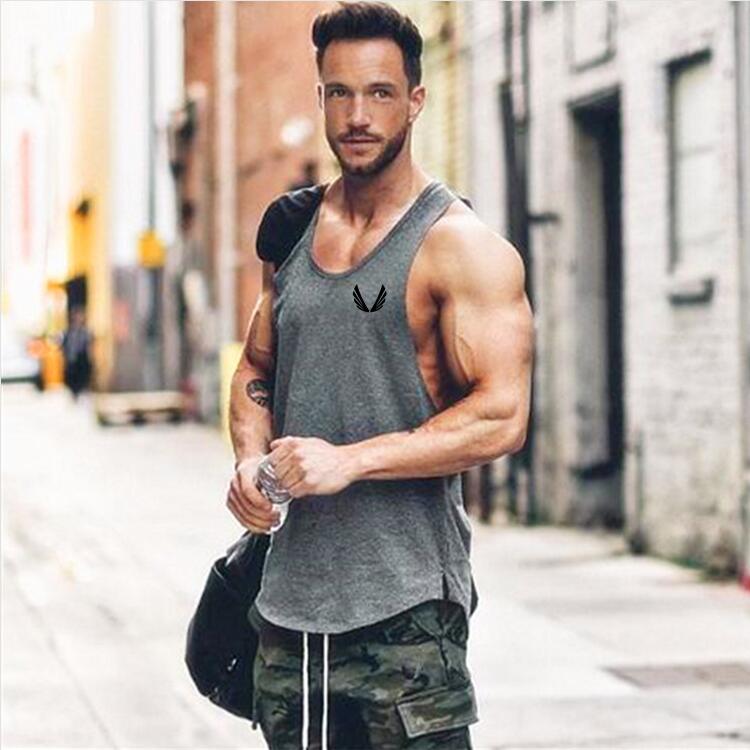 Brand Men's Tank Top Muscle Sleeveless Singlets Fashion Sports Workout Man Undershirt Gym Clothing Bodybuilding Fitness Vest