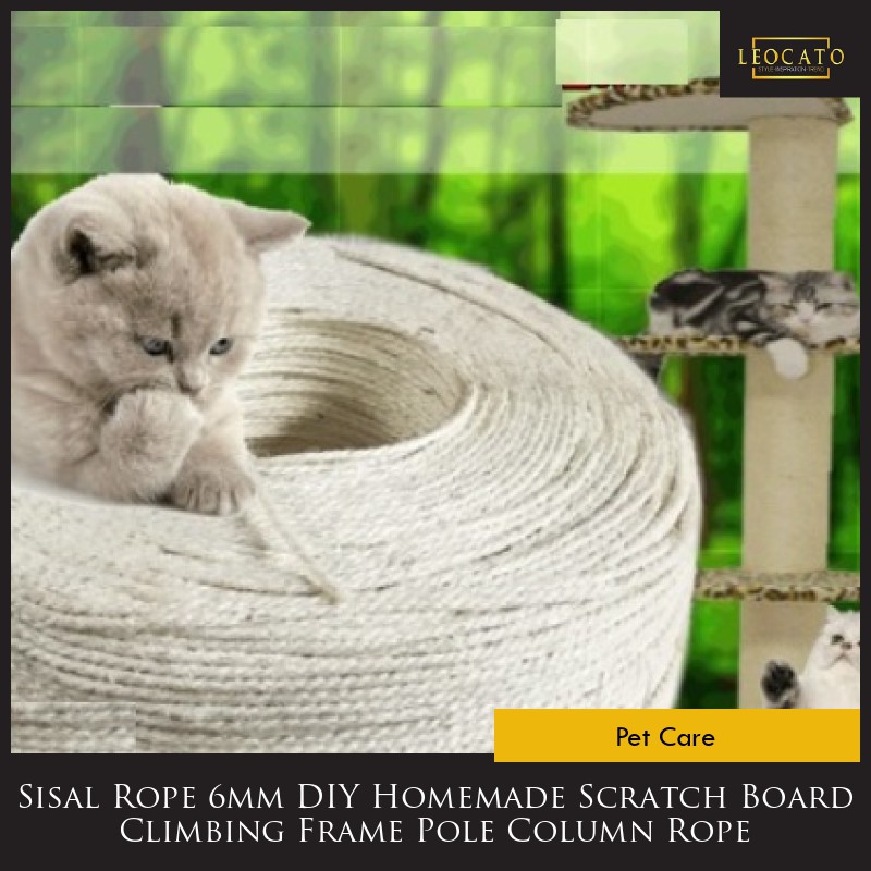 Sisal Rope DIY Homemade Scratch Board Climbing Frame Pole Column Rope ...