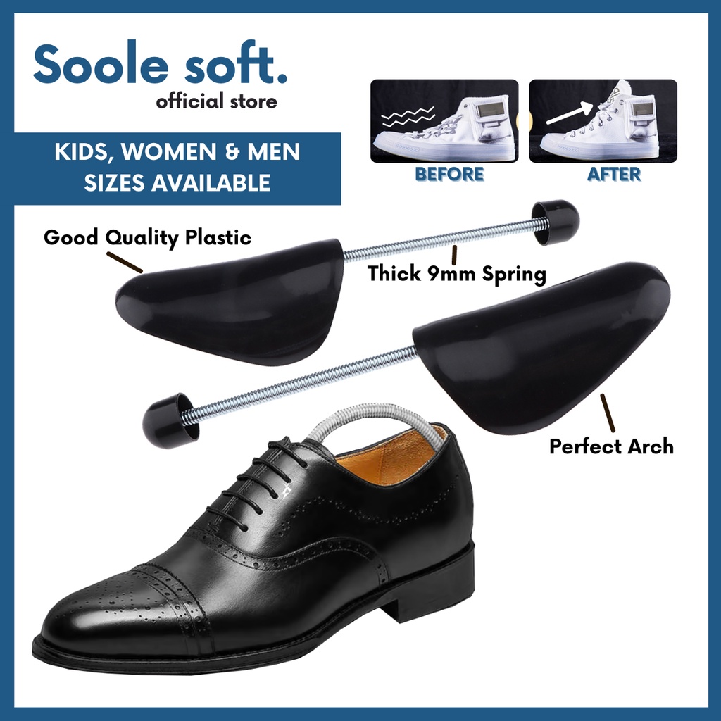 Soole soft. Plastic Shoes Tree Spring Stretcher Expander Adjustable ...