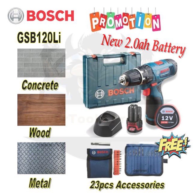 Bosch gsb 120 li concrete sale