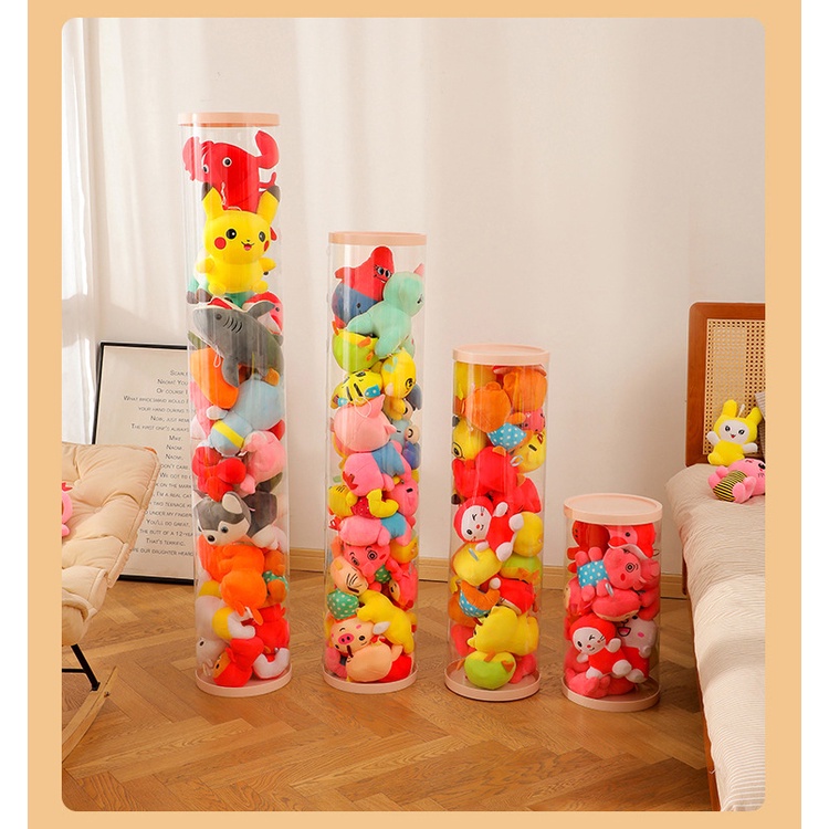 Doll Storage Bucket Soft Toys Container Plastic Storage for Cuddly Toys ...