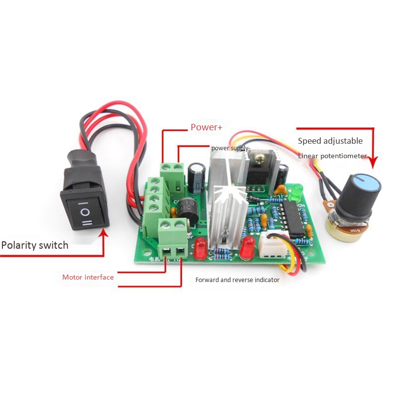 PWM DC Motor Speed Controller Switch DC 20A Current Regulator 10-60V ...