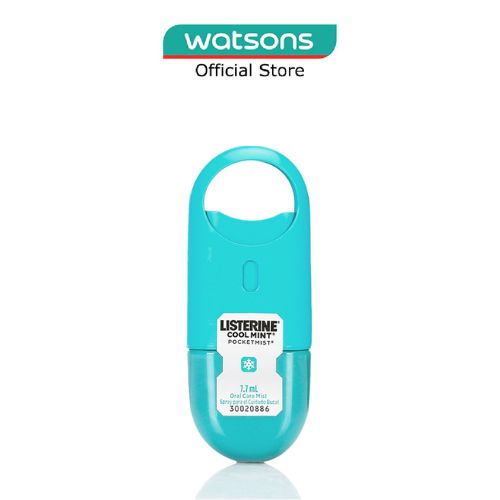 LISTERINE PocketMist With 3 Essential Oils Cool Mint (Kills 99.9 Bad