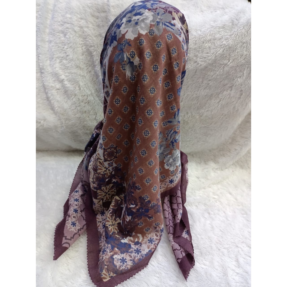 Hijab denay/ square denay/ denay veil new motif | Shopee Singapore