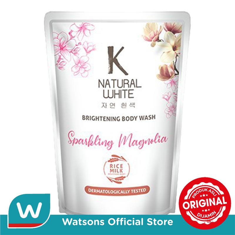 K Natural Sabun Mandi Sparkling Magnolia Pouch 400ml