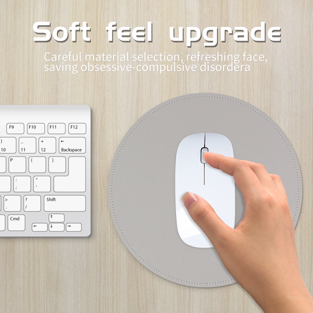 GOOJODOQ Round Mouse Pad Single-sided Solid Color Computer Office Game ...