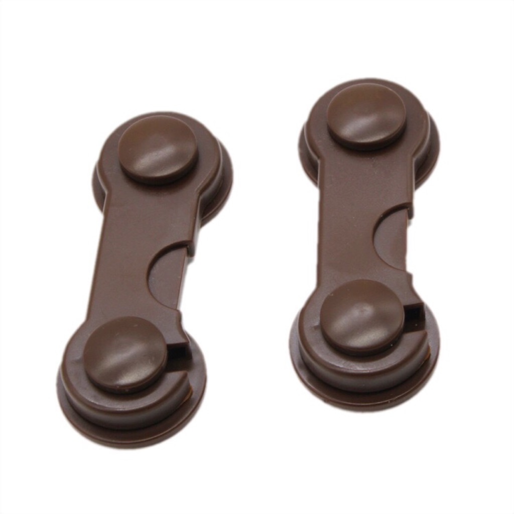 [SG SELLER][FREE SHIPPING] Brown Plastic Cupboard Locks Drawer Fridge ...