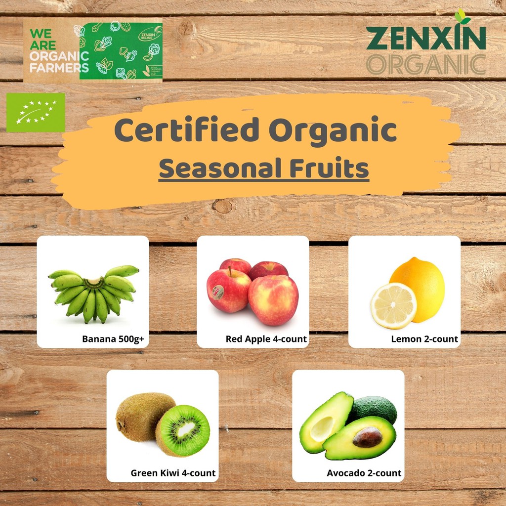 (Next Day Delivery)ZENXIN Organic Fruits Selection [ Banana, Red Apple ...
