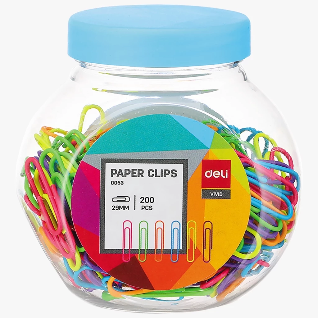 Deli Paper Clip / Klip Kertas 29 mm Multi Warna Untuk Kebutuhan Kantor E0053 - Gambar 4