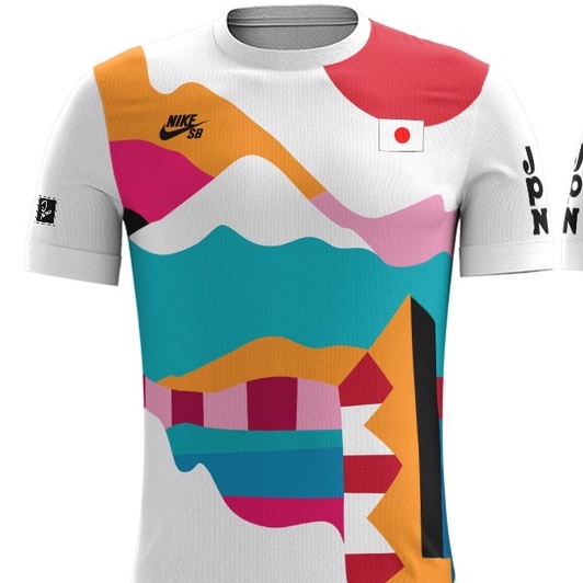 Jersey SKATEBOARD TSHIRT OLYMPIC TOKYO Japanese Olympics T-Shirt JAPAN ...