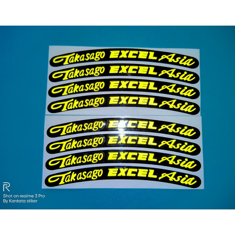 Yellow Takasago Excel Asia rim Cutting rim stickers | Shopee Singapore