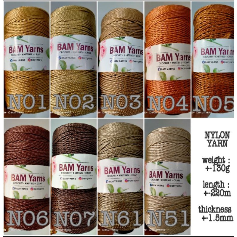 Nylon yarn for crochet and knitting Shopee Singapore