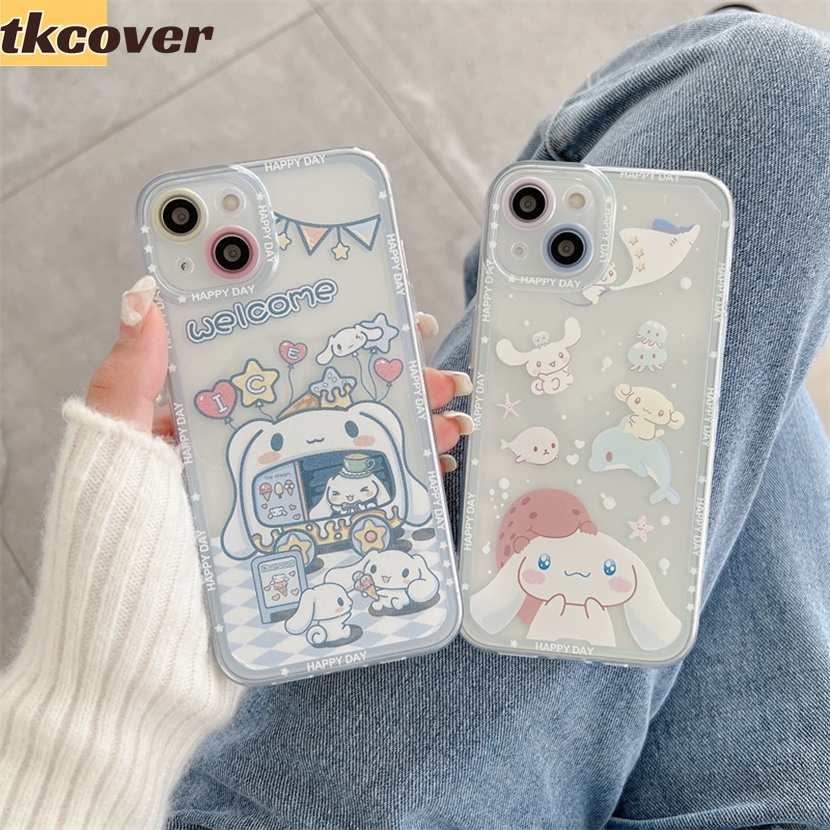 Cute Sanrio Cinnamonroll Phone Case For Xiaomi Redmi Note 11 10 9 8 Pro 11S 10S 9S 9T Anti-drop TPU Soft Cover Girl Gift