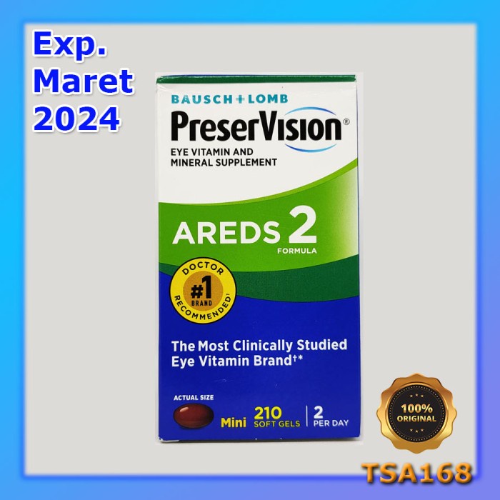 Preservision Areds 2 210 Softgels - BEST & Complete Eye Vitamin ...