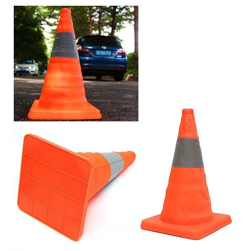 Folding Traffic Road Cone Reflective Tape Warning Sign Safety Lift ...