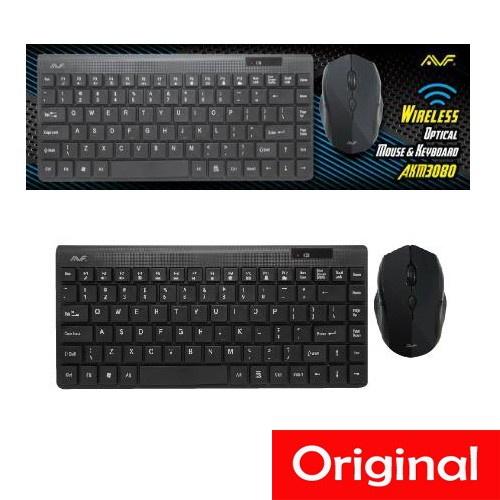 Official AVF AKM3080 Wireless Mini Slim Keyboard and Optical Mouse ...