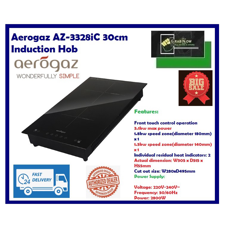 Aerogaz AZ 3328iC Induction Hob Cooker Shopee Singapore