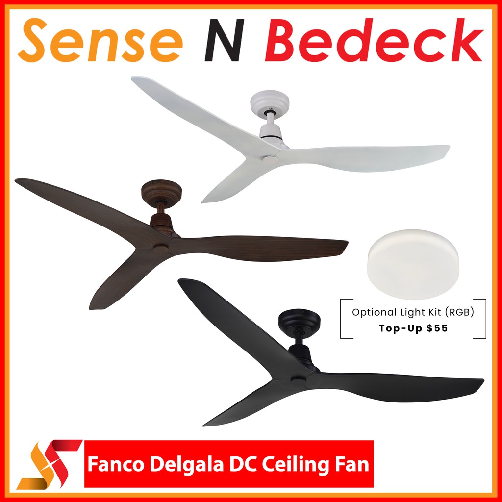 FANCO Delgala DC Ceiling Fan DC159 / Remote Control / Tricolour LED Shopee Singapore
