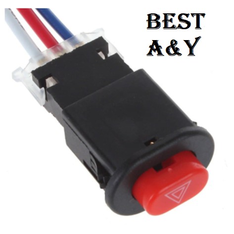 TOMBOL Warning Light Switch ON OFF Button Switch Motorcycle Car Hazzard ...