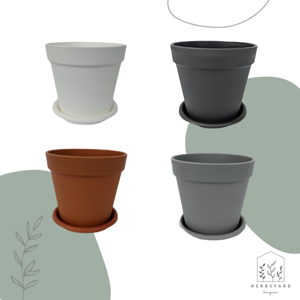 [SG Seller] High Quality Thick Minimalist Oasis Plastic Plant Pot