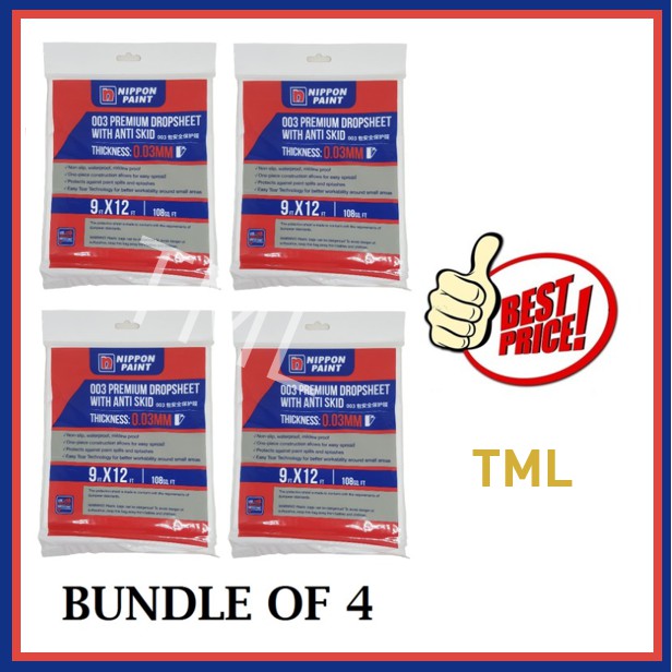 Nippon Paint / MS / EzStik Plastic Drop Cloth Drop sheet Painting Sheet