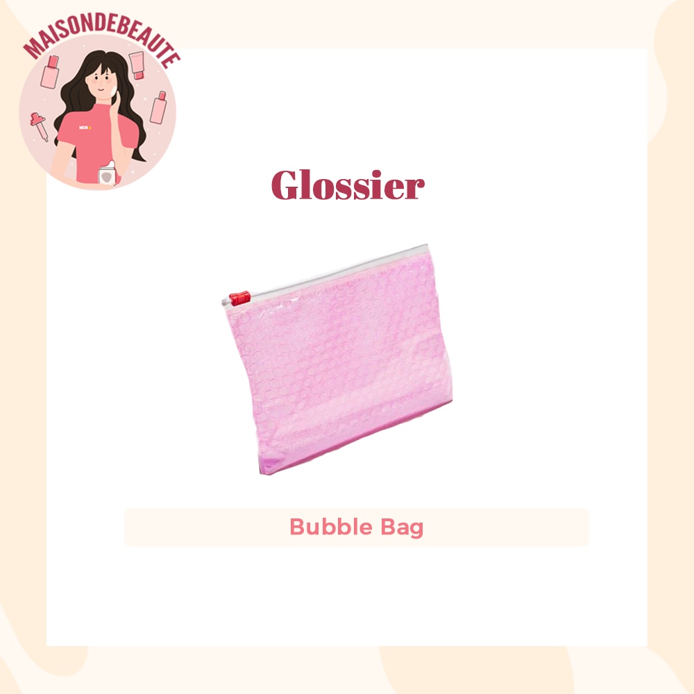 GLOSSIER BUBBLE ZIPLOCK / PINK POUCH Shopee Singapore