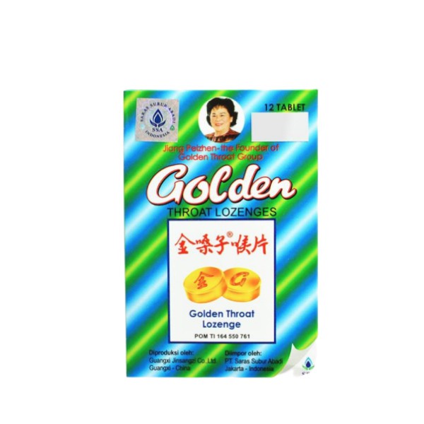GOLDEN THROAT LOZENGES / PERMEN KESEHATAN / BATUK / PELEGA TENGGOROKAN / RADANG TENGGOROKAN - Gambar 2