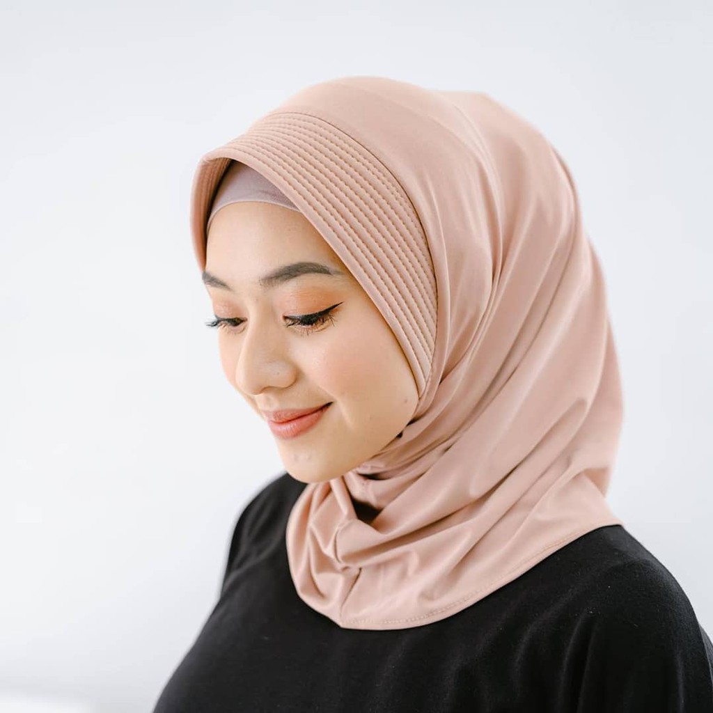 Disa Hijab - Jilbab Sport Murah /Jilbab Lycra Instan Jokowi / Bergo Sport Jersey - Gambar 4