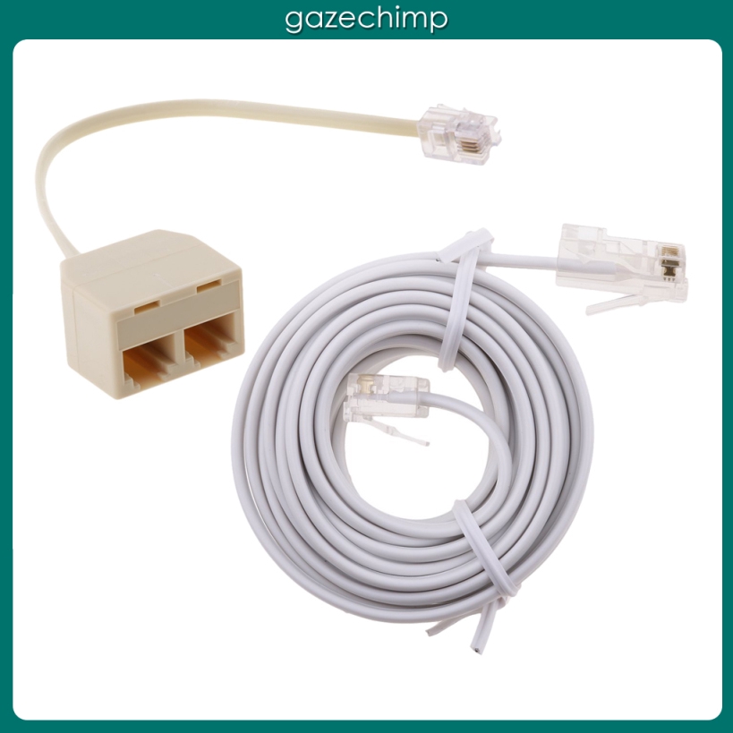 RJ11 ADSL to Ethernet RJ11 6P4C to RJ45 8P4C Telephone Connector Plug ...
