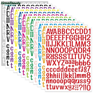 12 Sheets Letter Resin Stickers, Small Alphabet Number Stickers