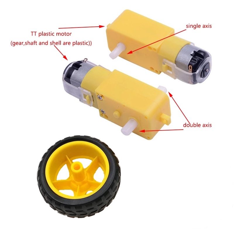 1pc DC 3v-6v TT Motor Smart Car Robot Gear Motor for arduino Diy Smart ...